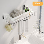 Bathroom Storage Rack Plastic Punch-free Bath Towel Rack
