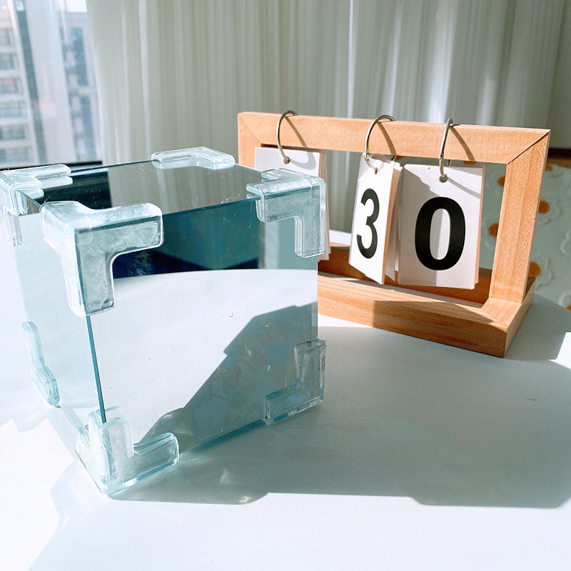 Handmade DIY Tulip Cube Mirror Lamp