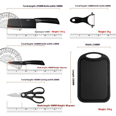 Black Steel Household Tools Kitchen Knife