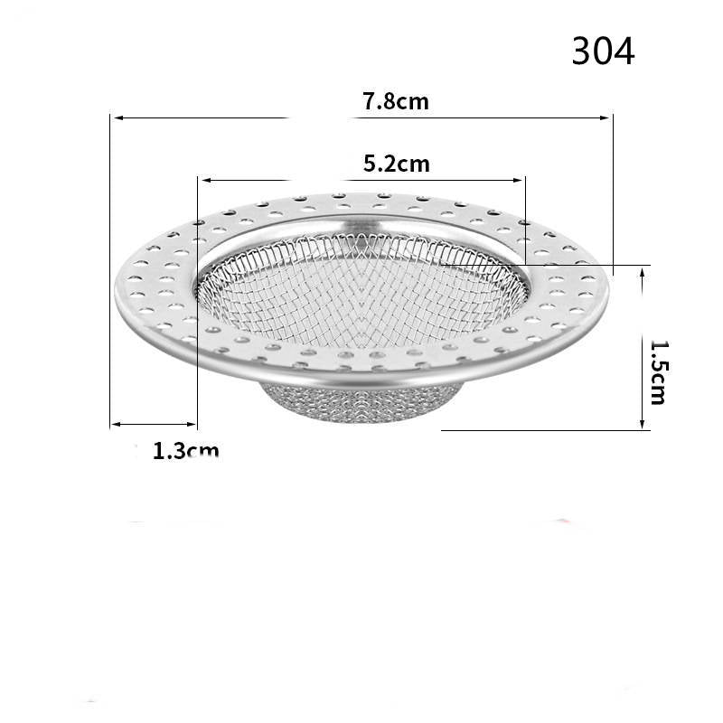 Floor Drain Filter Bathroom Hair Bath Room Sewer Anti-blocking Stainless Steel