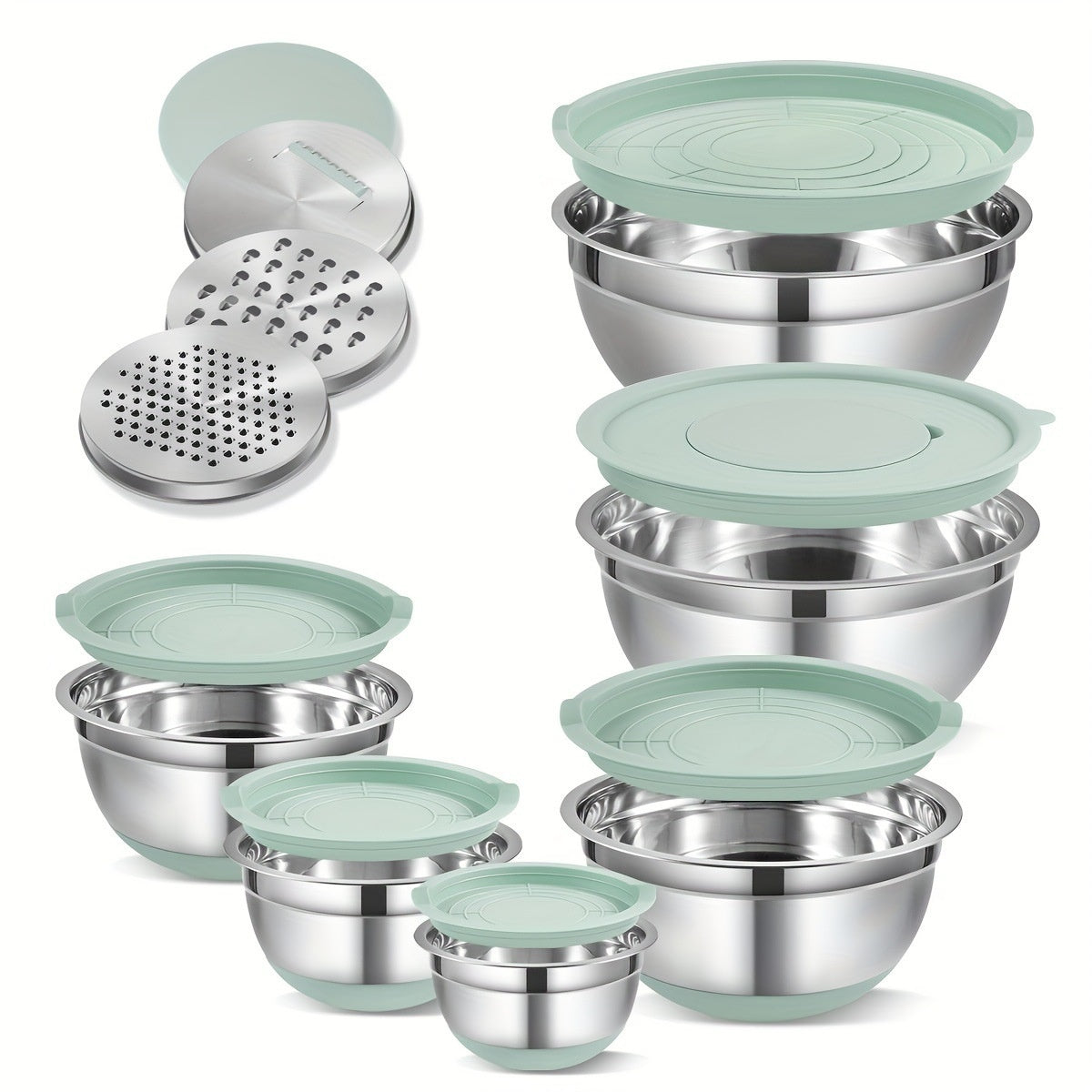 Stainless Steel Mixing Bowls with Lids