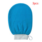 Rayon Viscose Fiber Medium Fine Sand Exfoliating Bath Gloves
