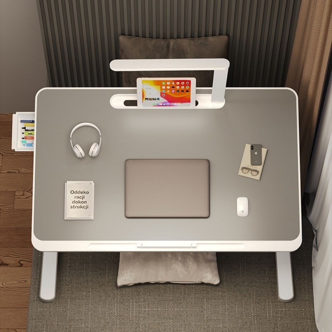 Foldable Laptop Desk or Bed Tray Table With Lamp