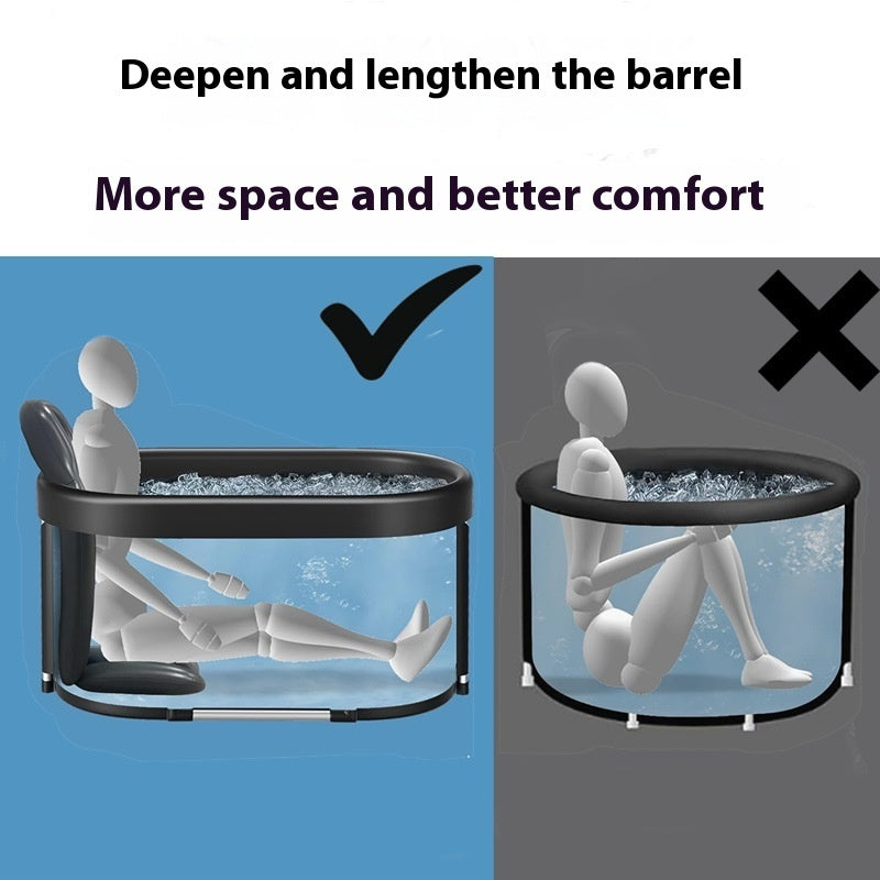 Folding Bath Barrel Home Assembly Folding Bathtub