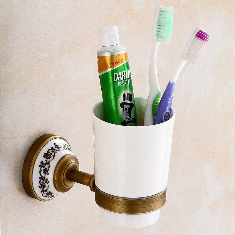 European Style Towel Pendant Set Antique Bath Towel Full Copper Towel Rack Set