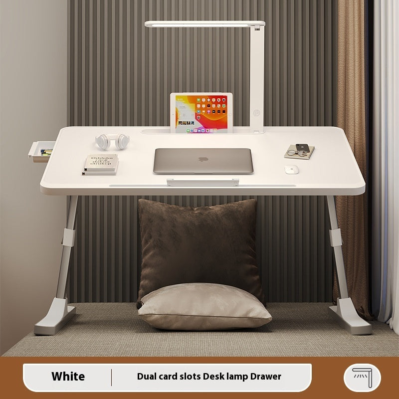 Foldable Laptop Desk or Bed Tray Table With Lamp