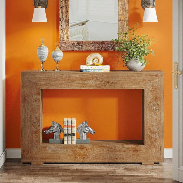 Wood Console Farmhouse Table