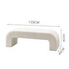 Lamb Velvet Living Room beige sherpa Bench