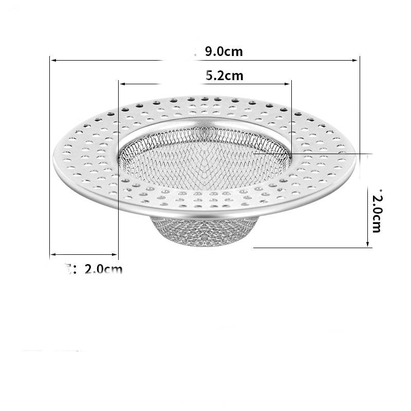 Floor Drain Filter Bathroom Hair Bath Room Sewer Anti-blocking Stainless Steel