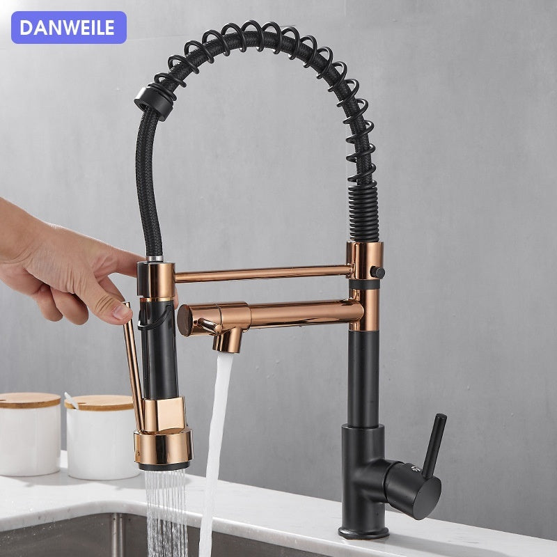 Bathroom Kitchen Double Water Hot And Cold Spring Faucet