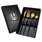Four-Piece Set, Golden Knife And Fork, Portuguese Western Tableware Set