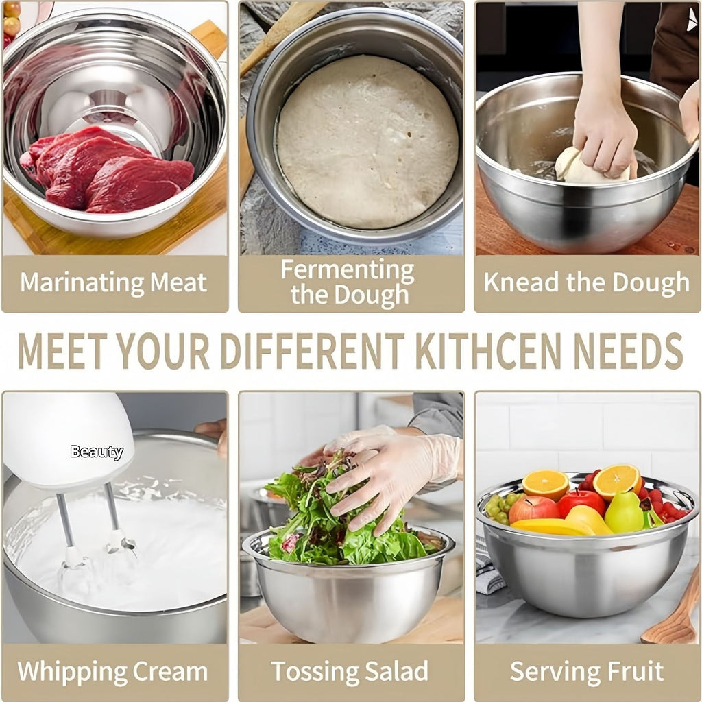 Stainless Steel Mixing Bowls with Lids