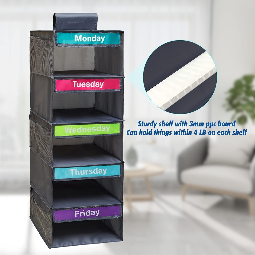 5-Shelf Weekly Clothes Organizer