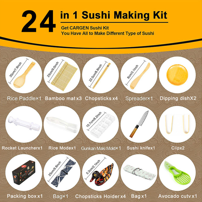 Sushi Making Kit, 24-Piece Set